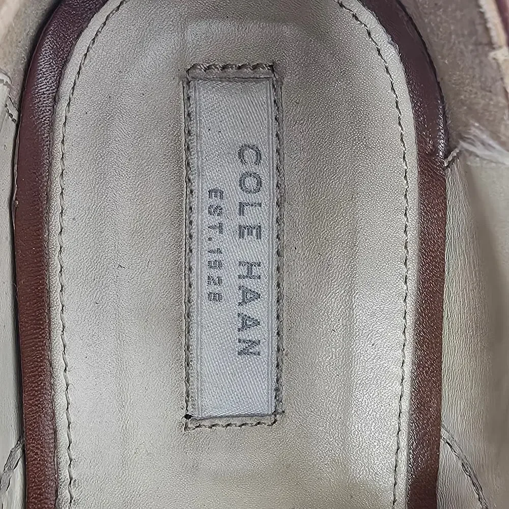 COLE HAAN WOMENS GRAND.OS BROWN LEATHER SLIP-ON LOAFER STYLE WO1107 SIZE 7